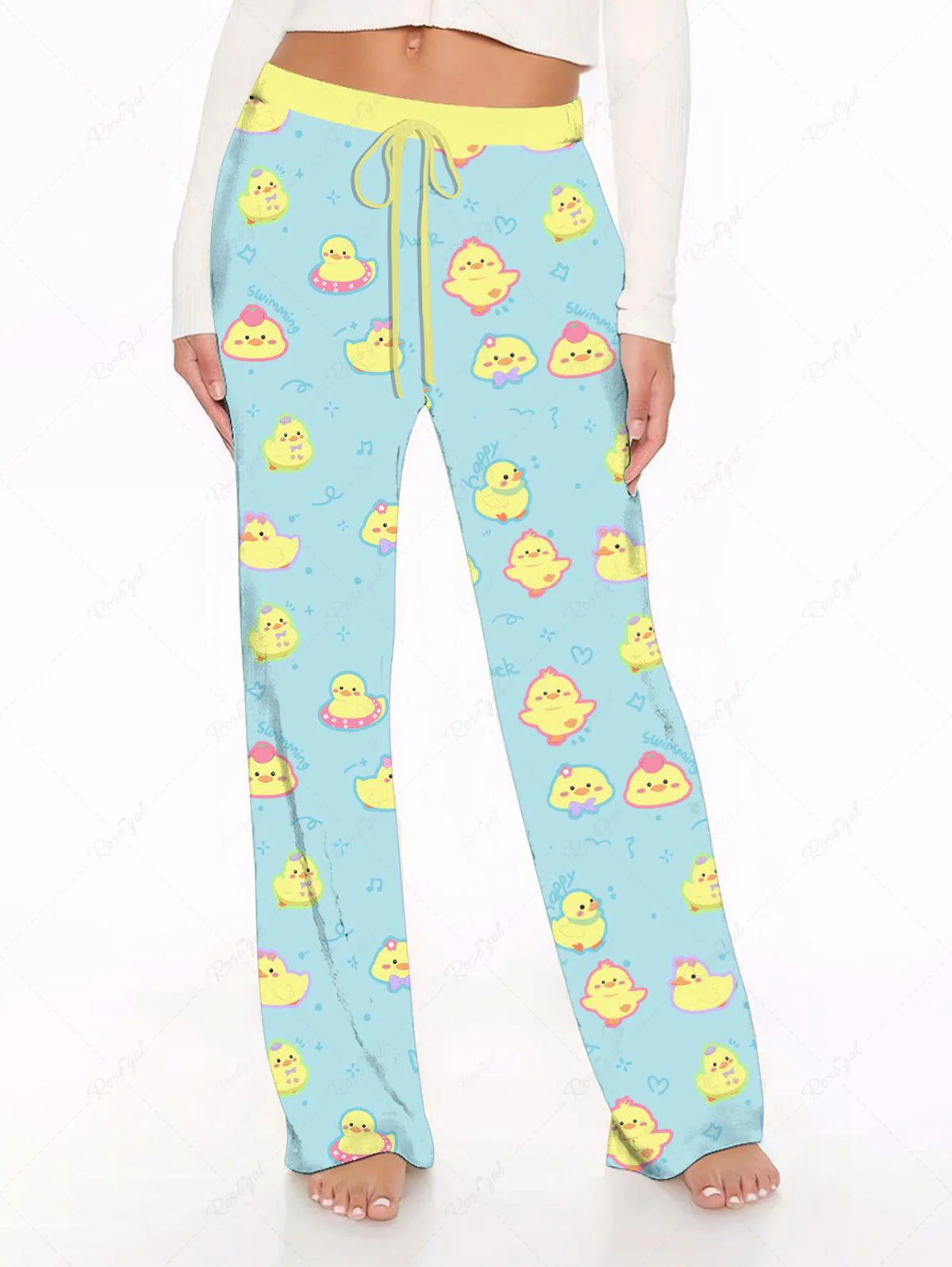 Bowknot Dark Heart Printed Casual Pajama and Wide Leg Pants Dog and Owner Matching Outfits - Image 6