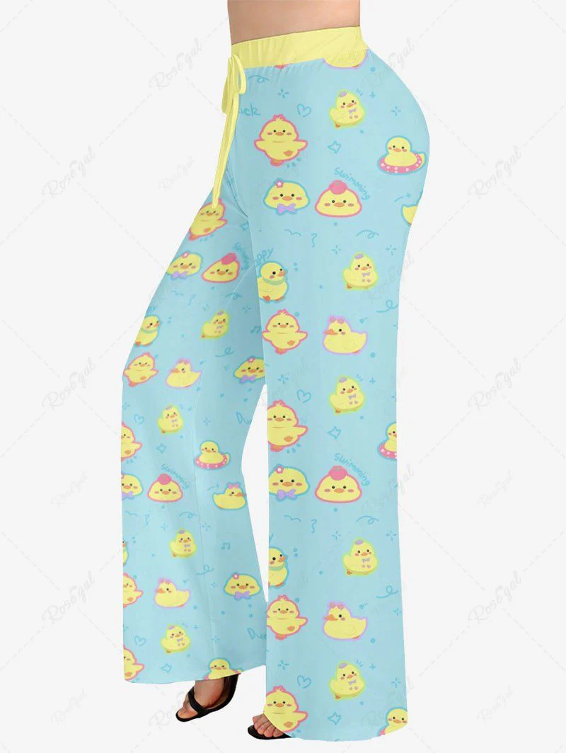 Bowknot Dark Heart Printed Casual Pajama and Wide Leg Pants Dog and Owner Matching Outfits - Image 8