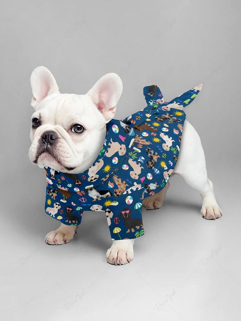 Coconut Tree Sun Juice Print Hawaii Shirt Dog And Owner Matching Outfits - Image 4