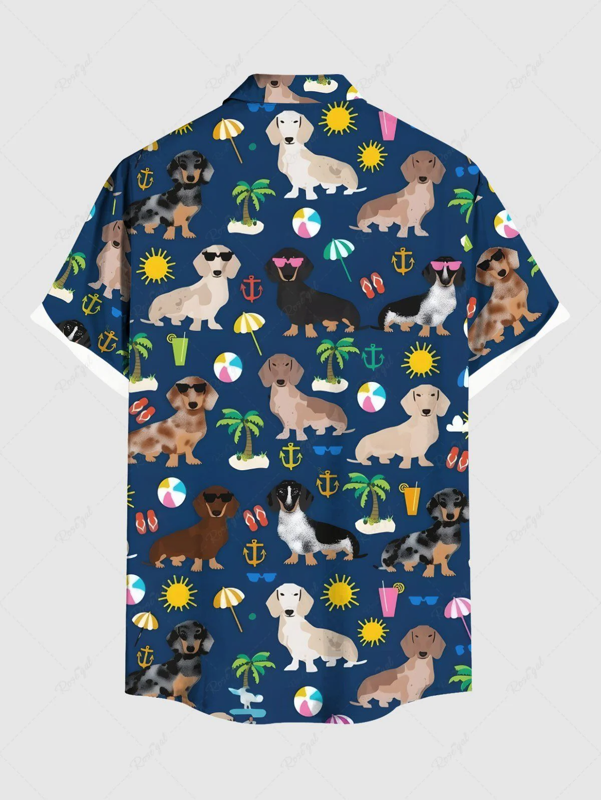 Coconut Tree Sun Juice Print Hawaii Shirt Dog And Owner Matching Outfits - Image 9