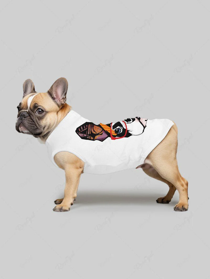 Colorful Animal Print T-shirt Tank Top Dog And Owner Matching Outfits - Image 3
