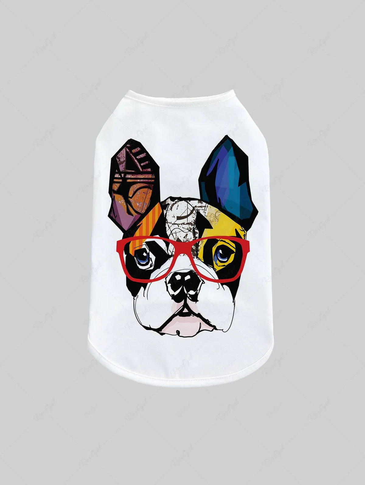 Colorful Animal Print T-shirt Tank Top Dog And Owner Matching Outfits - Image 4