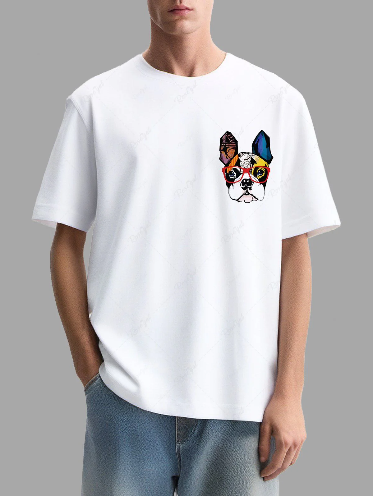 Colorful Animal Print T-shirt Tank Top Dog And Owner Matching Outfits - Image 6