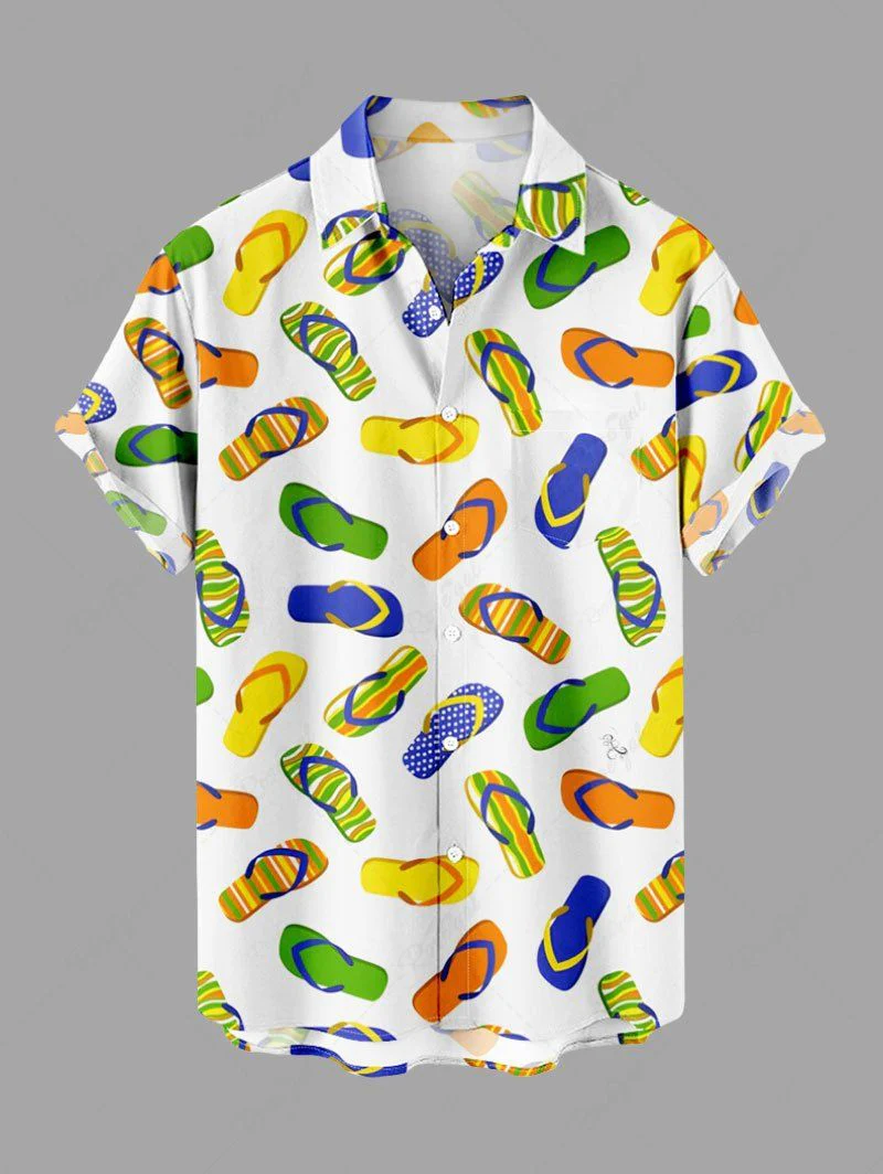 Colorful Flip Flops Print Hawaii Tank Top and Shirt Dog and Owner Matching Outfits - Image 7