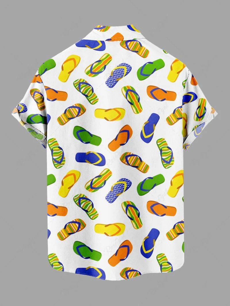Colorful Flip Flops Print Hawaii Tank Top and Shirt Dog and Owner Matching Outfits - Image 8