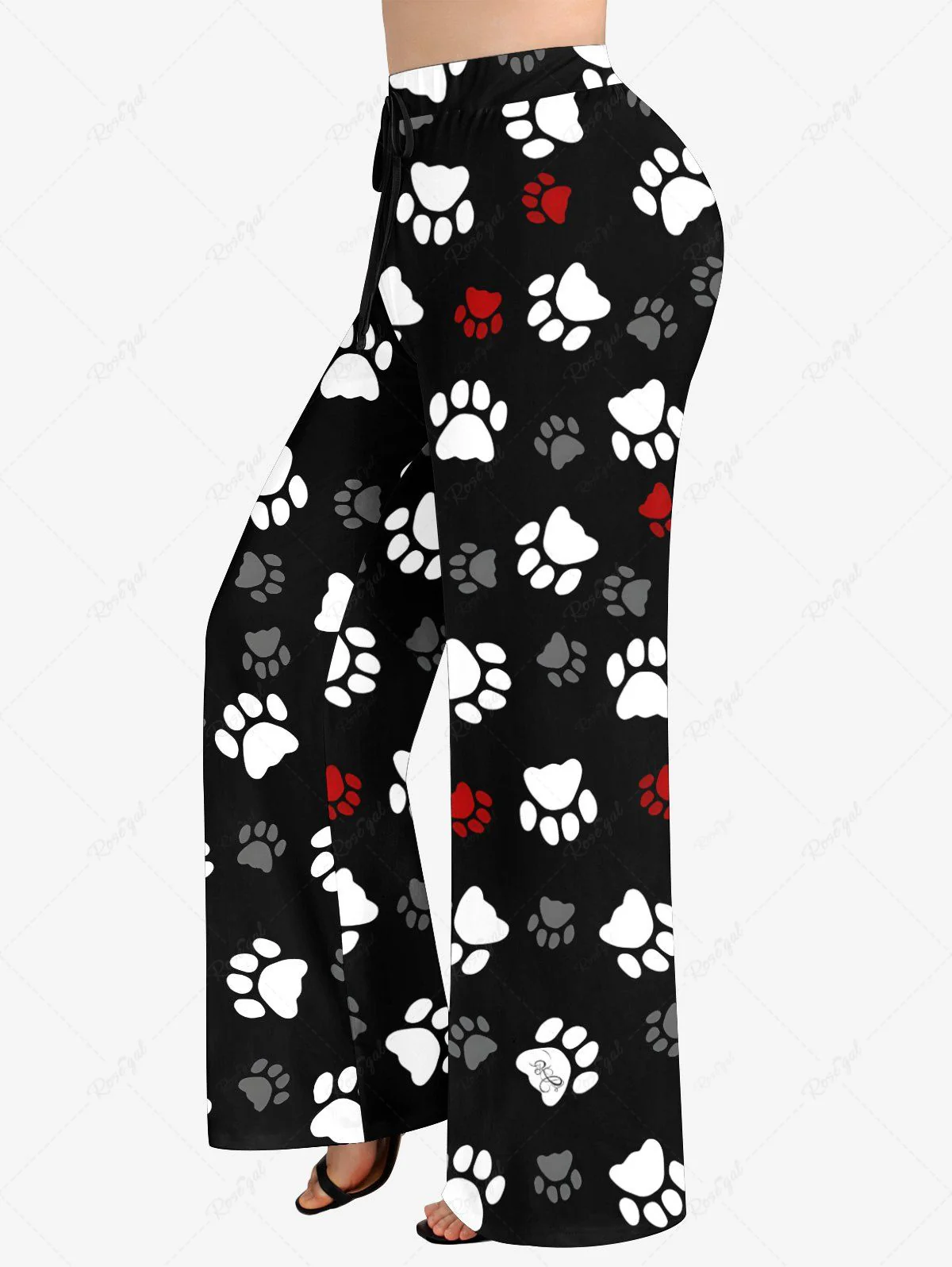 Colorful Heart Foot Print Bibs Bandana and Pants Dog and Owner Matching Outfits - Image 6