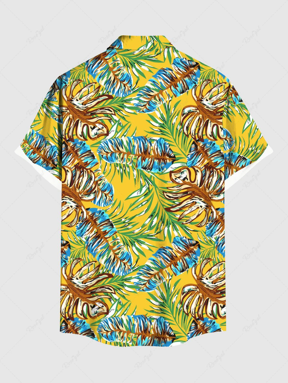 Colorful Tropical Leaves Print Hawaii Shirt Bikini Set Dog And Owner Matching Outfits - Image 8