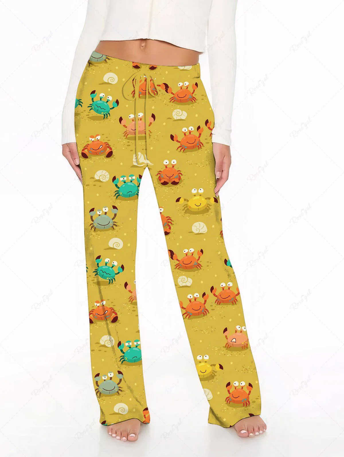 Crab Conch Shell Print Pants Tank Top Dog And Owner Matching Outfits - Image 6