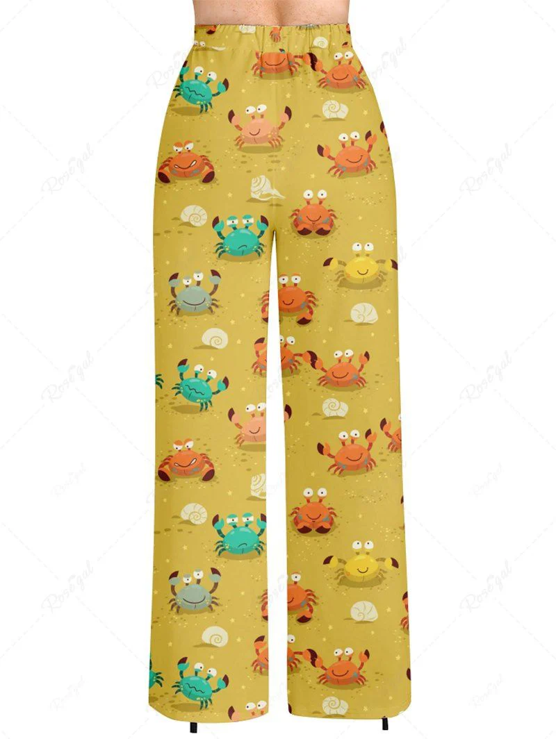 Crab Conch Shell Print Pants Tank Top Dog And Owner Matching Outfits - Image 9