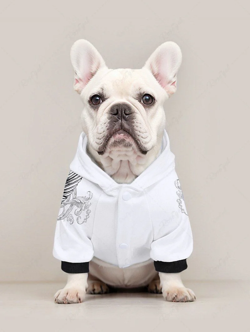 Cross Floral Pattern Print T-shirt Hoodie Dog And Owner Matching Outfits - Image 4