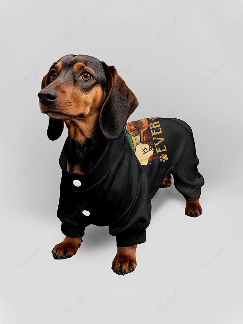 Dachshund Dog Fist Letters Printed Pajama and Polo Shirt Dog and Owner Matching Outfits - Image 3