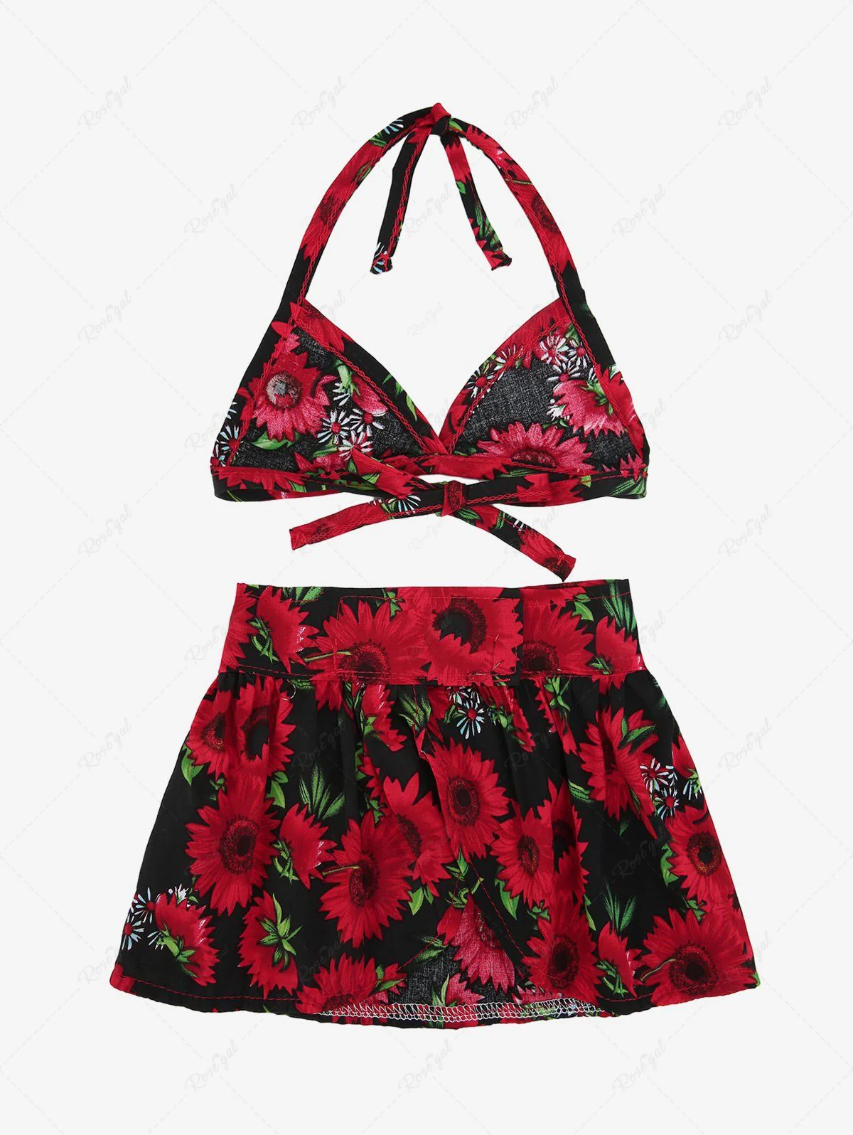 Daisy Flower Print Hawaii Shirt Bikini Set Dog And Owner Matching Outfits - Image 6