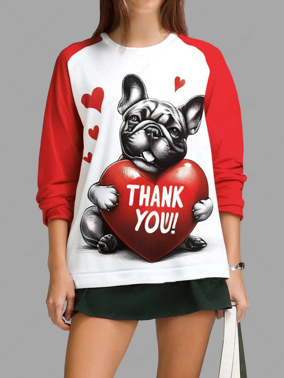 Dog Heart Printed Tank Top and Sweatshirt Dog and Owner Matching Outfits - Image 6