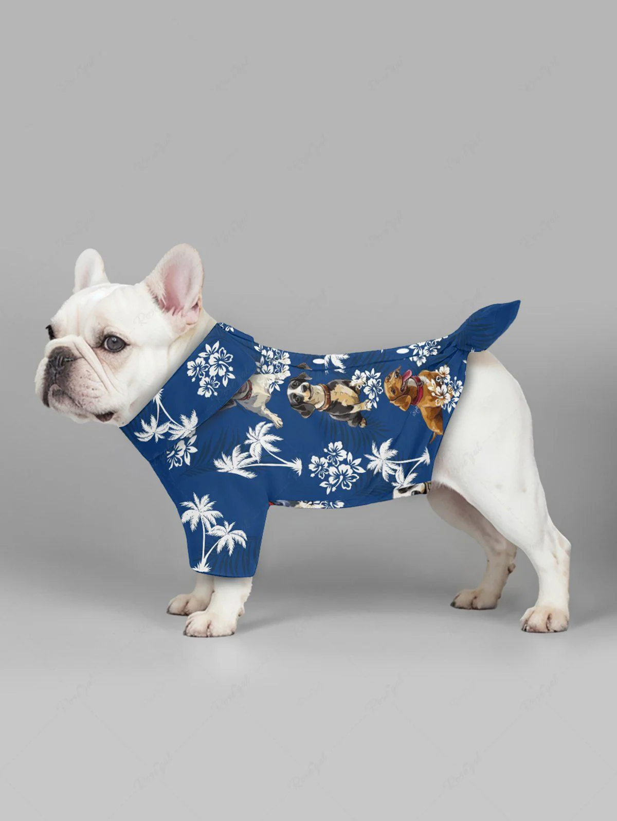Dogs Coconut Tree Flowers Print Hawaii Shirts Dog and Owner Matching Outfits - Image 5