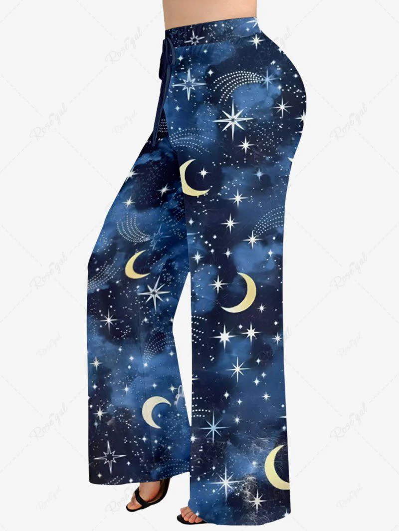Galaxy Star Moon Tie Dye Print Pants Pajama Dog And Owner Matching Outfits - Image 7