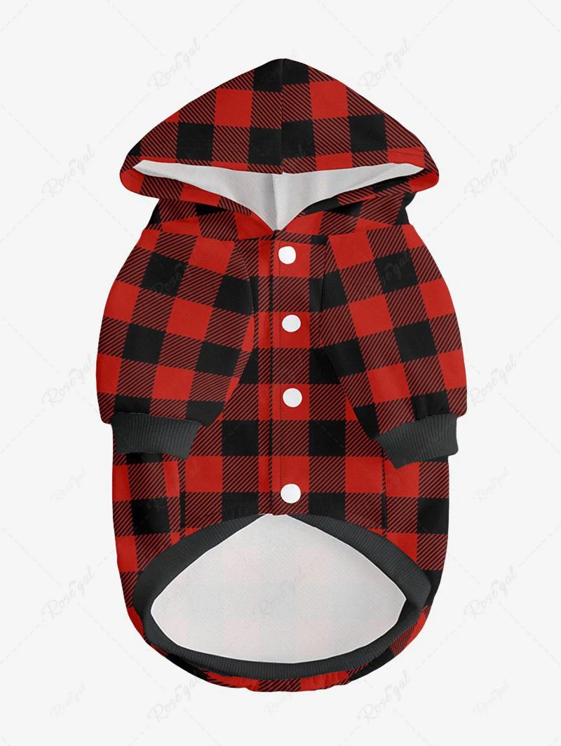 Geometric Plaid Print Dog and Owner Matching Outfits - Image 4