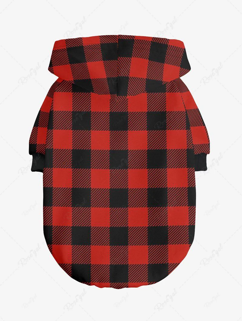 Geometric Plaid Print Dog and Owner Matching Outfits - Image 5