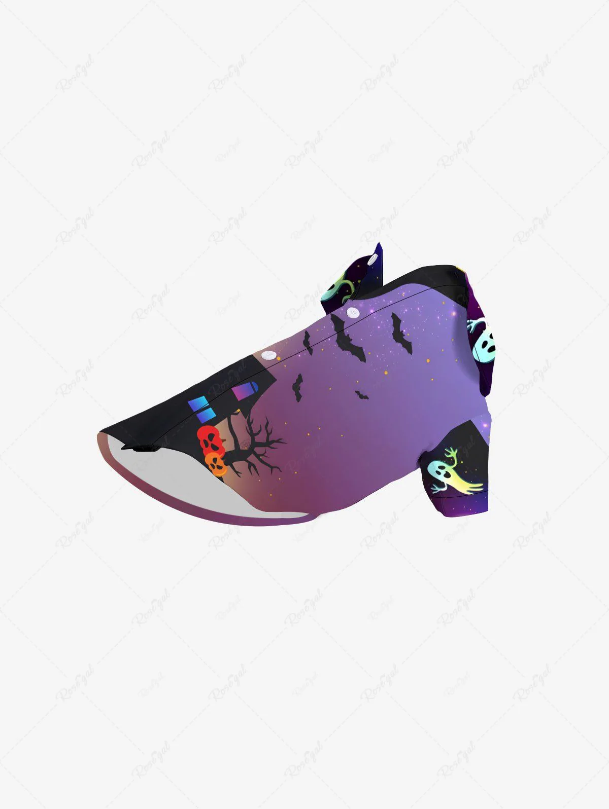 Halloween Costume Castle Tree Bat Ghost Ombre Galaxy Print Dog And Owner Matching Outfits - Image 4