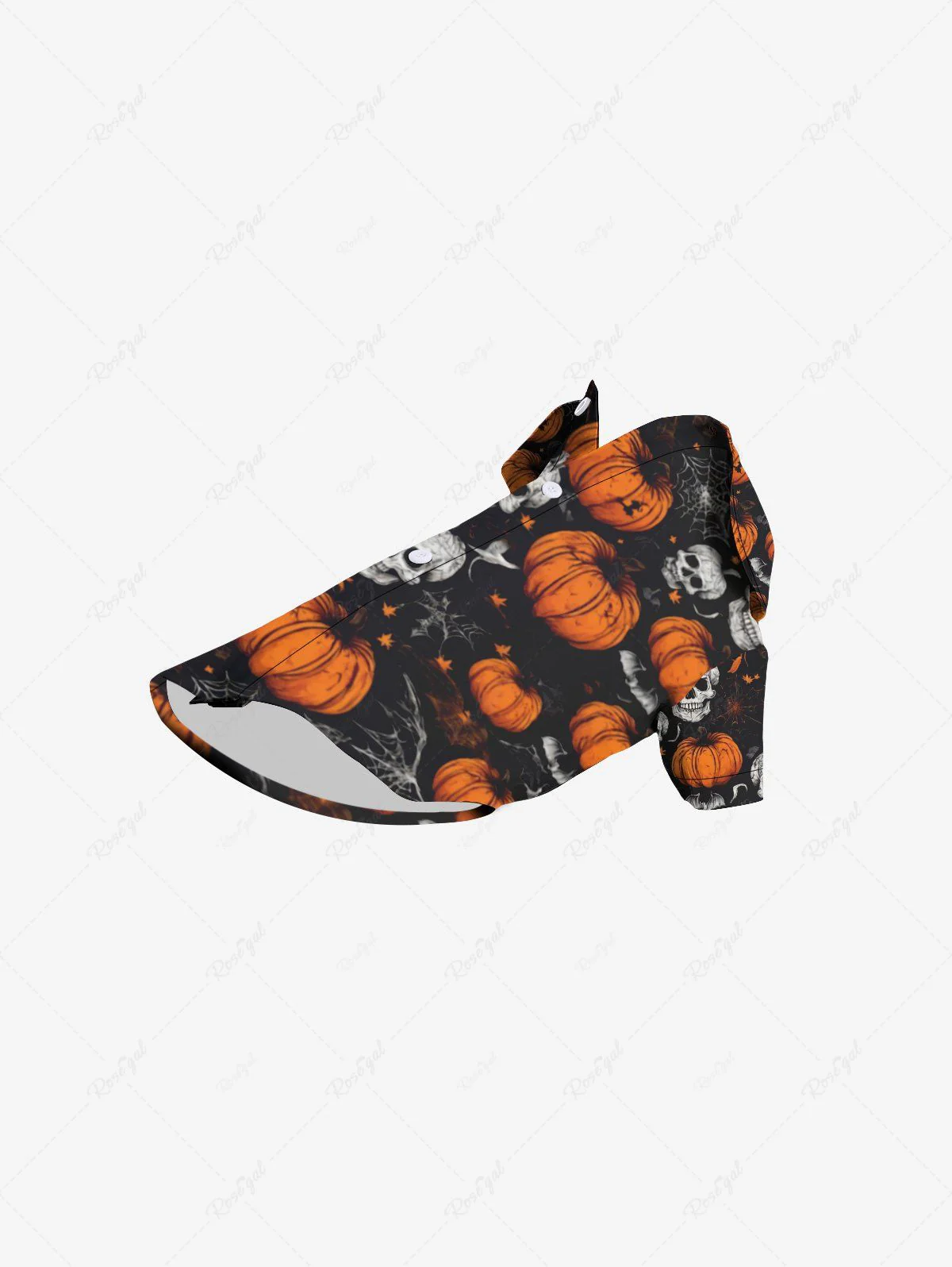 Halloween Costume Pumpkin Skulls Bat Spider Web Printed Dog and Owner Matching Outfits - Image 4