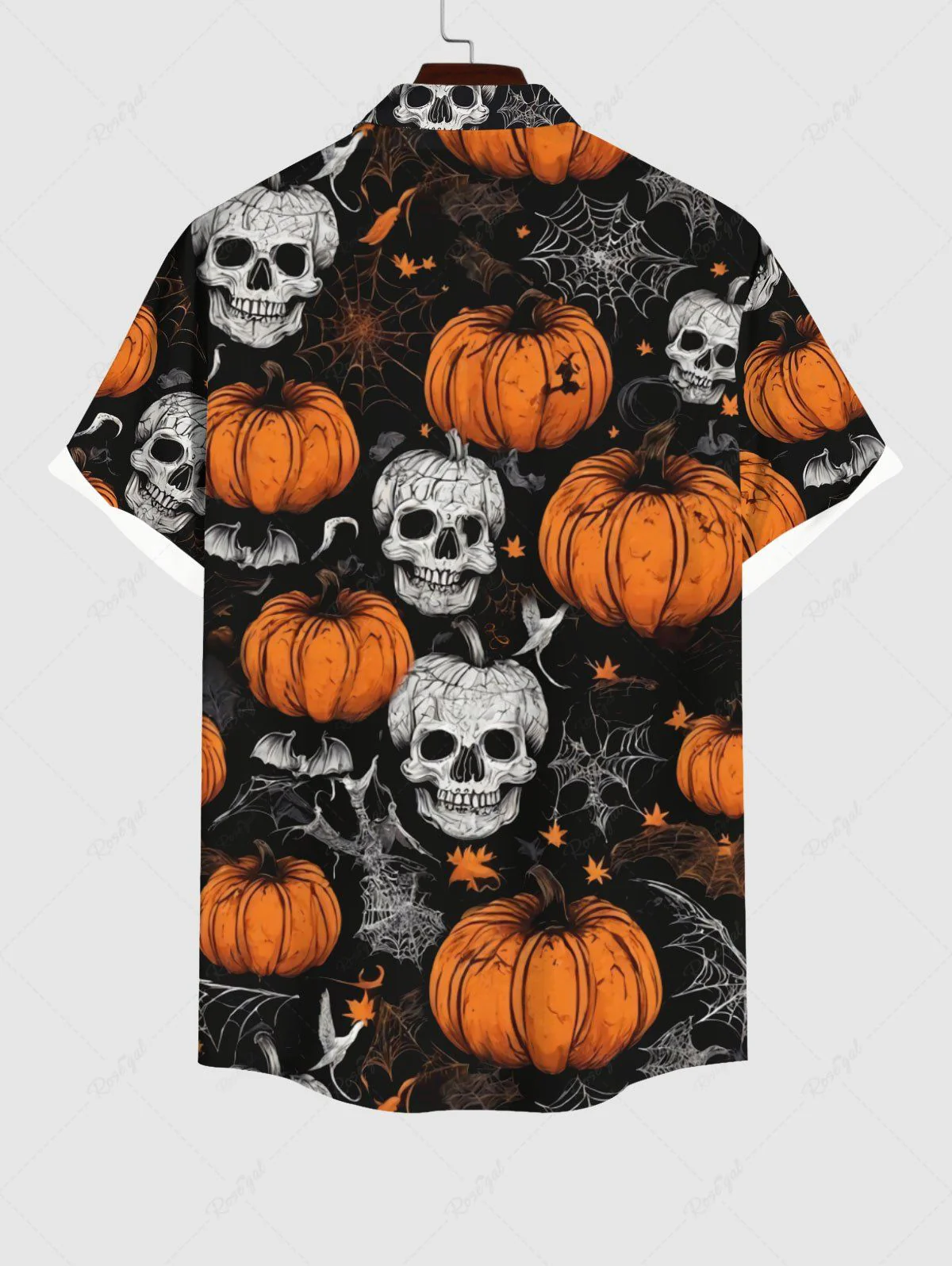 Halloween Costume Pumpkin Skulls Bat Spider Web Printed Dog and Owner Matching Outfits - Image 6