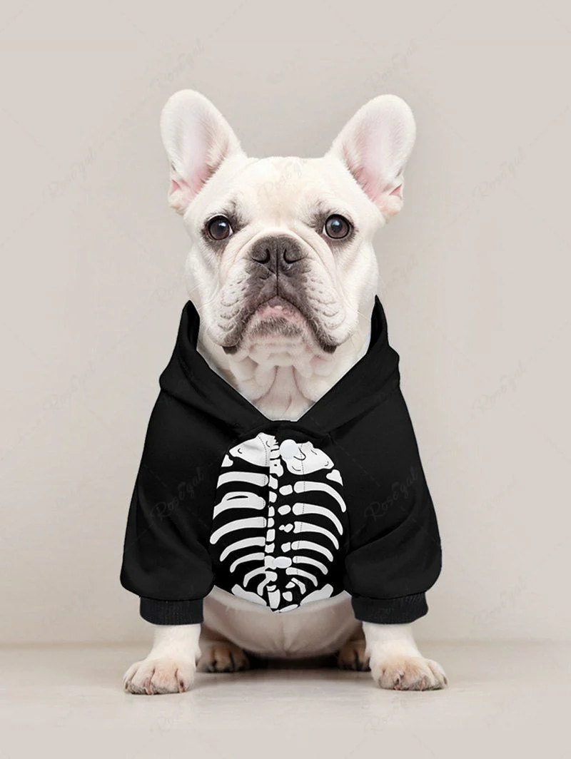 Halloween Costume Skeleton Print Dog and Owner Matching Outfits - Image 3
