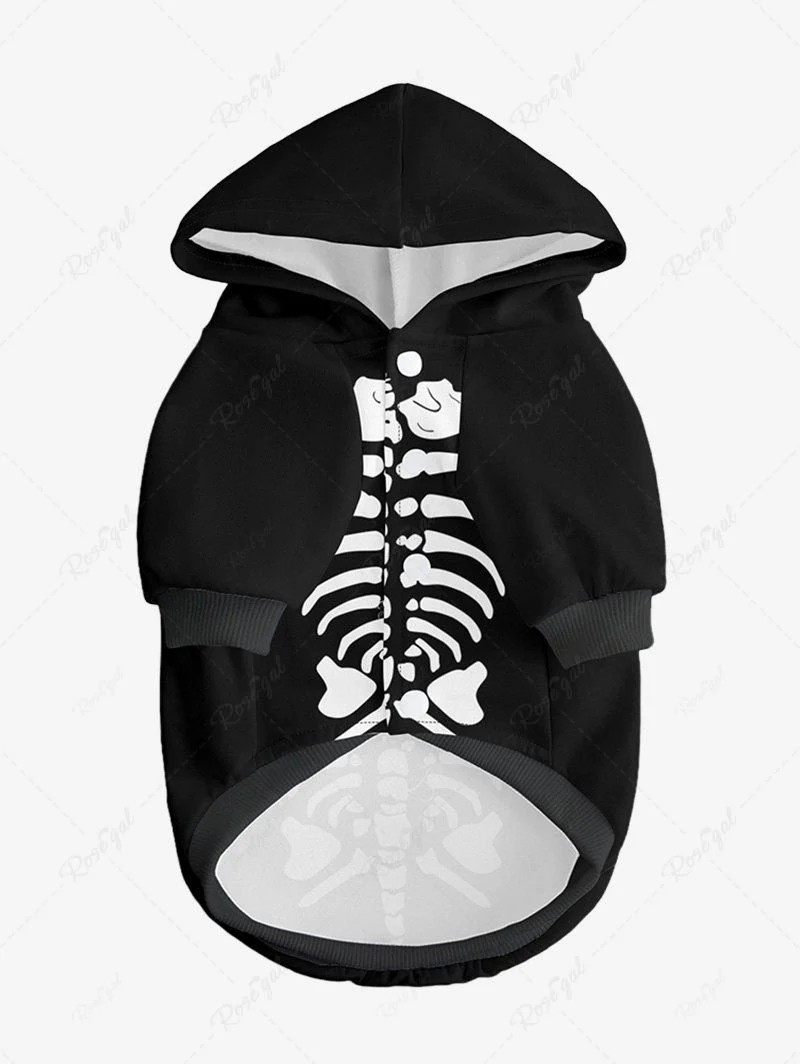 Halloween Costume Skeleton Print Dog and Owner Matching Outfits - Image 4
