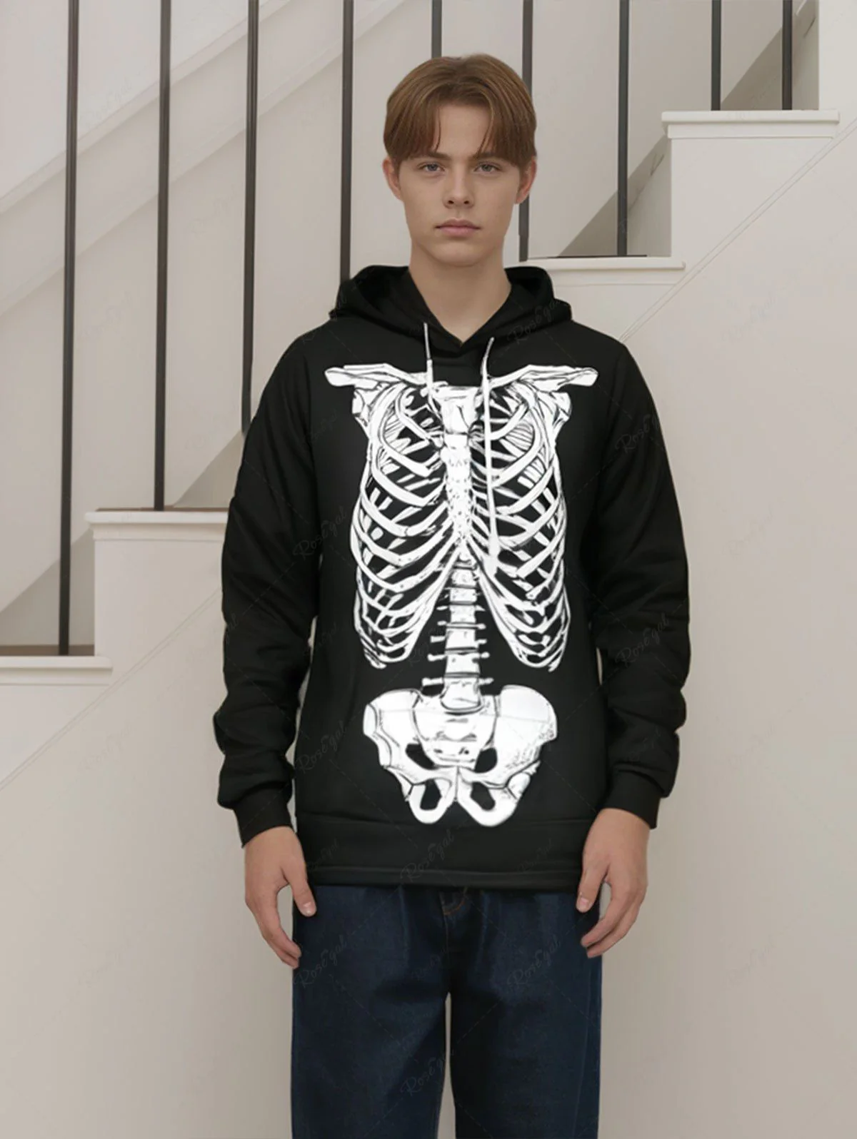Halloween Costume Skeleton Print Dog and Owner Matching Outfits - Image 6