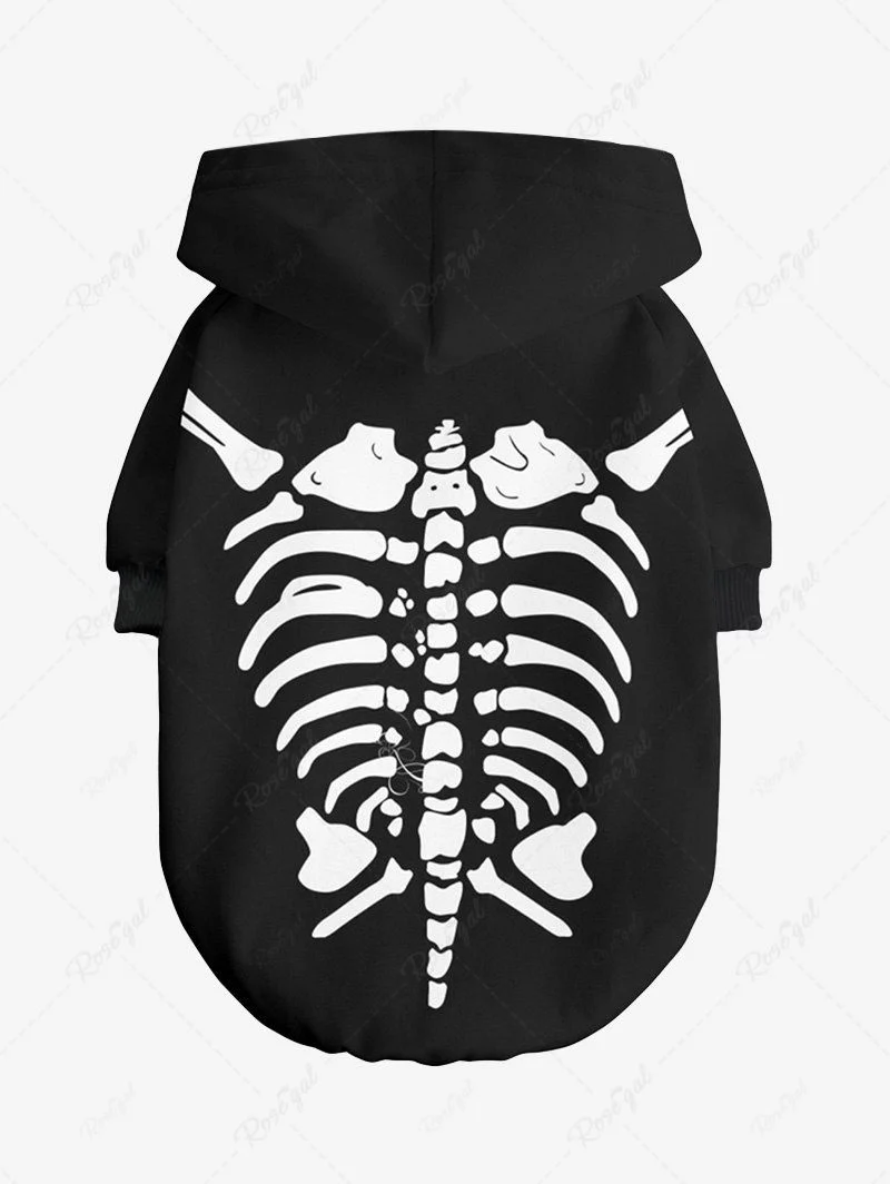 Halloween Costume Skeleton Print Dog and Owner Matching Outfits - Image 5
