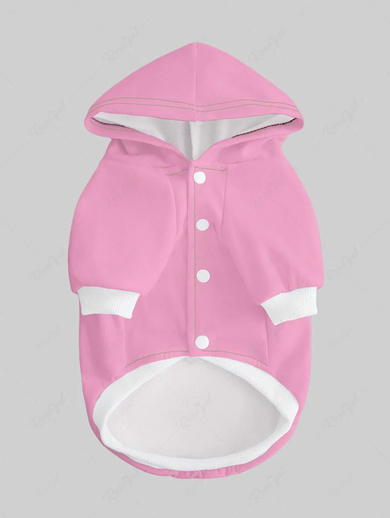 Letters Heart Wavy Lines Printed Hoodie Dog and Owner Matching Outfits - Image 4