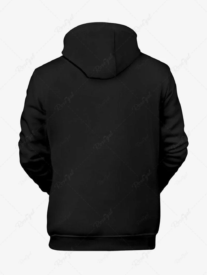 Letters Heart Wavy Lines Printed Hoodie Dog and Owner Matching Outfits - Image 8
