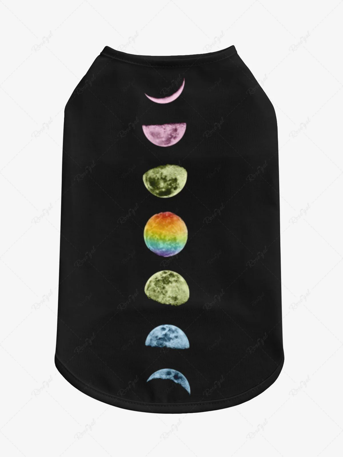 Ombre Moon Planet Print Hoodie Tank Top Dog And Owner Matching Outfits - Image 4