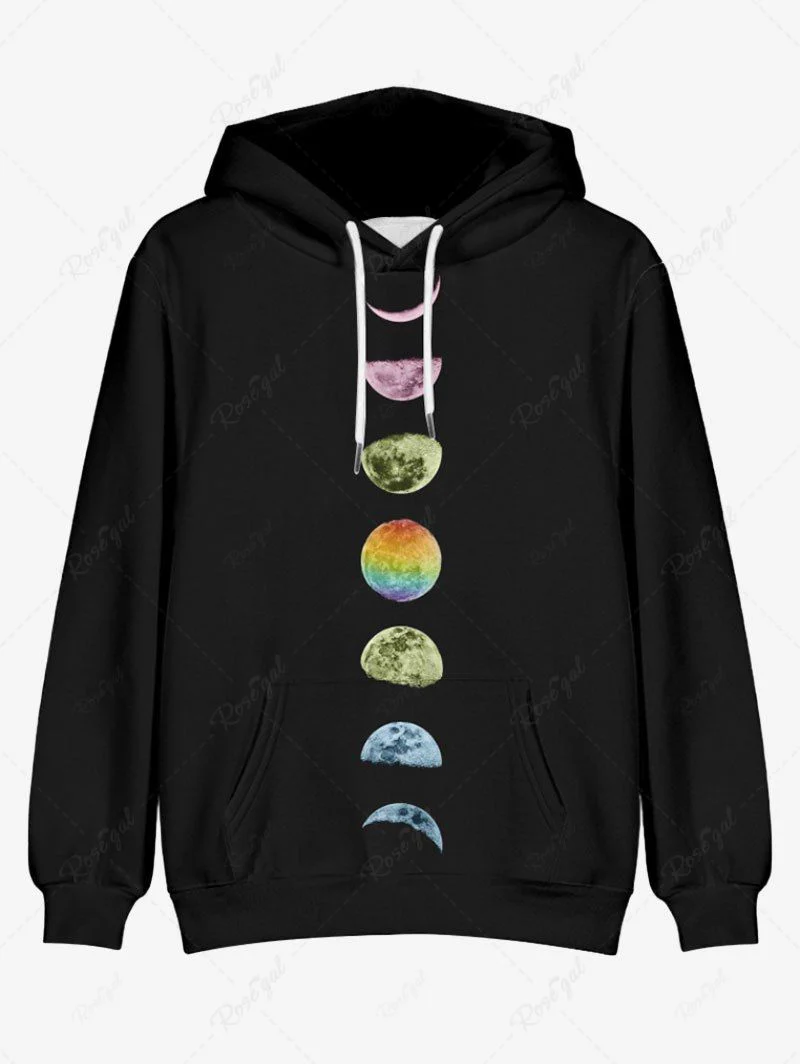 Ombre Moon Planet Print Hoodie Tank Top Dog And Owner Matching Outfits - Image 7