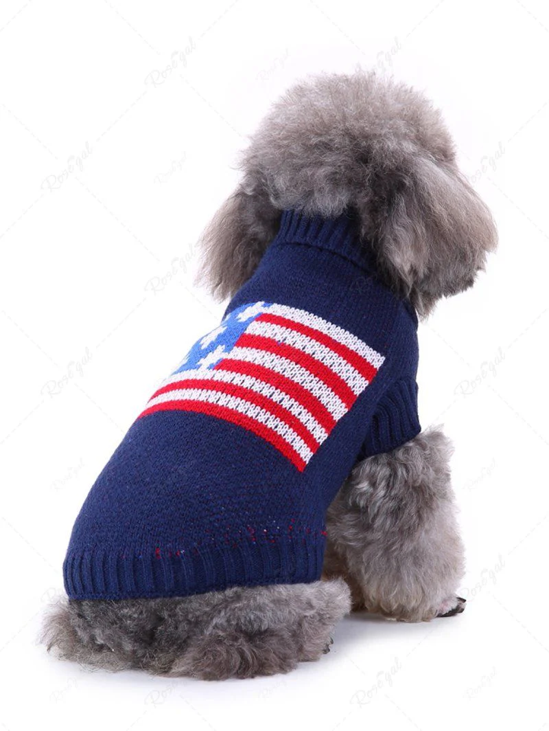Patriotic American Flag Print Sweater Dog and Owner Matching Outfits - Image 8