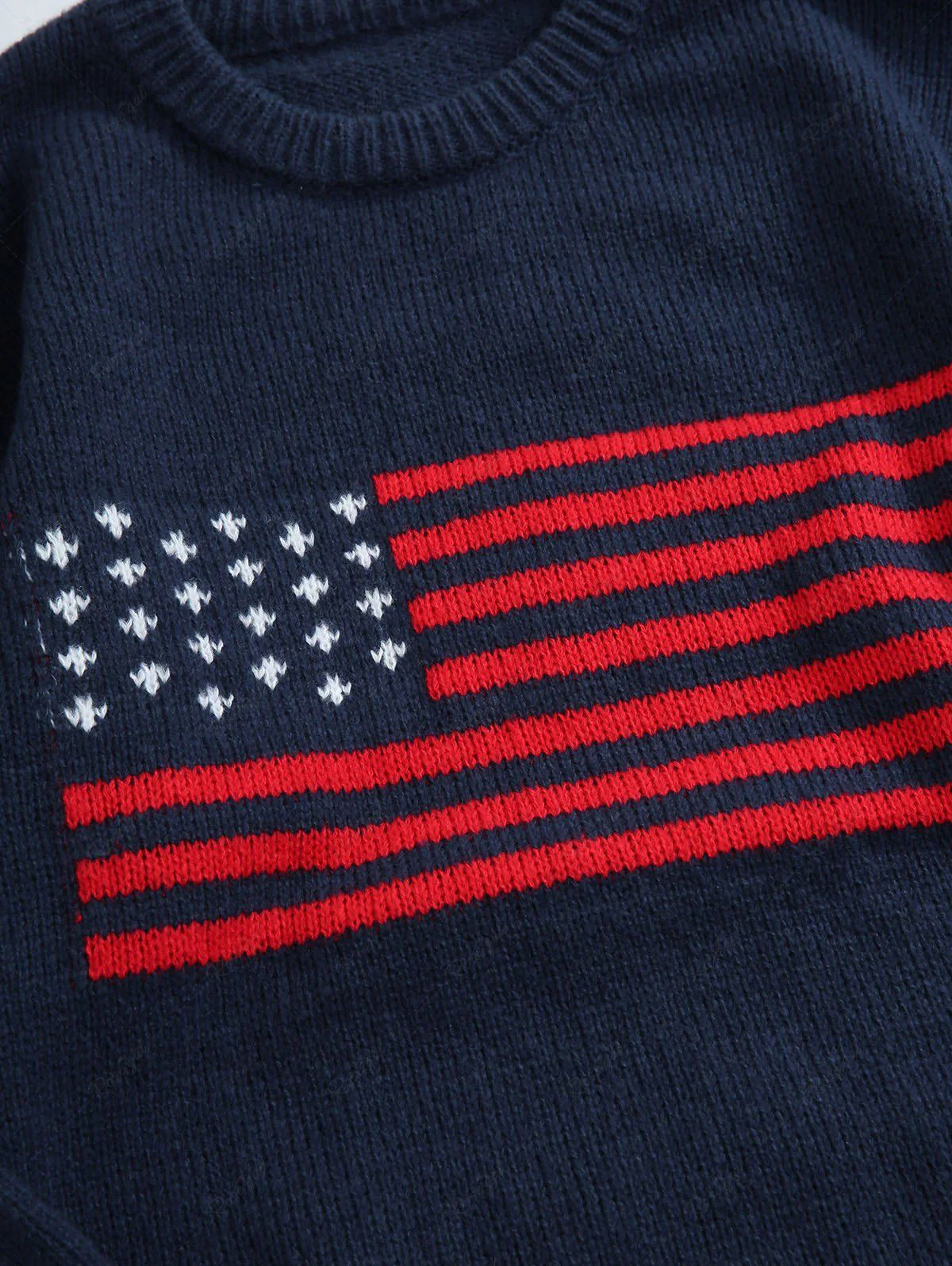Patriotic American Flag Printed Sweater - Image 6