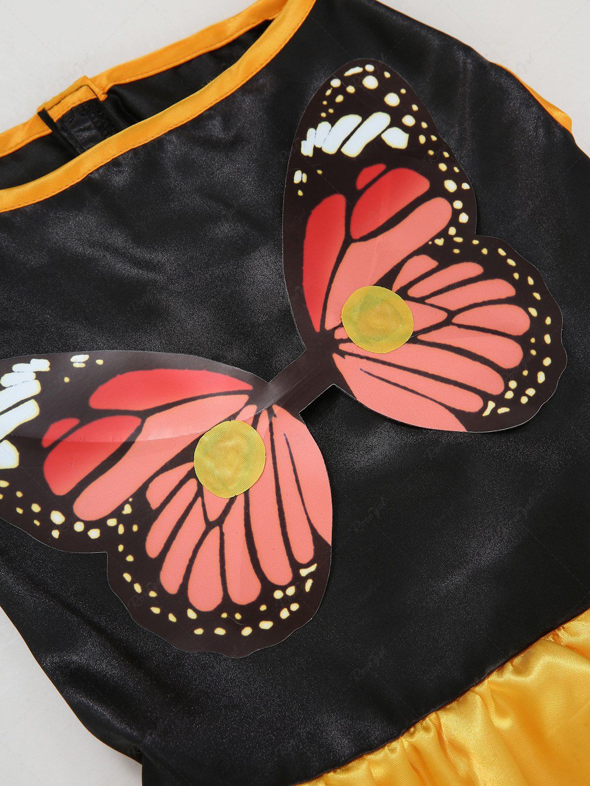 Pet's Halloween Butterfly Dress With Toggle Drawstring Flower Headband - Image 3