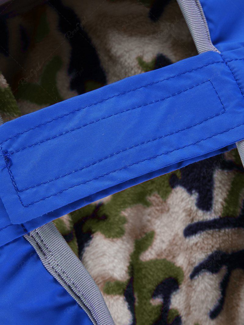 Pet's Foot Camouflage Printed Double Side Coat - Image 10