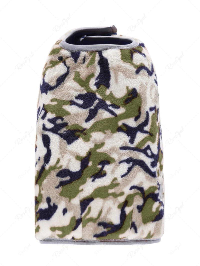 Pet's Foot Camouflage Printed Double Side Coat - Image 7