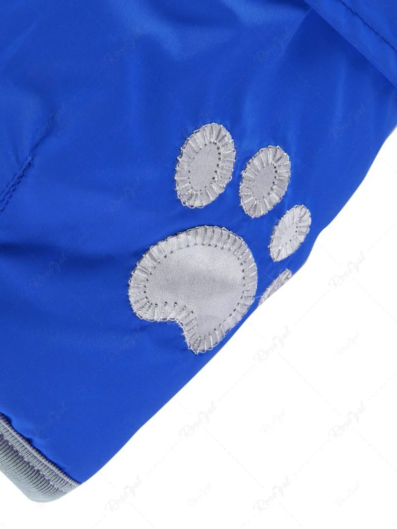 Pet's Foot Camouflage Printed Double Side Coat - Image 9