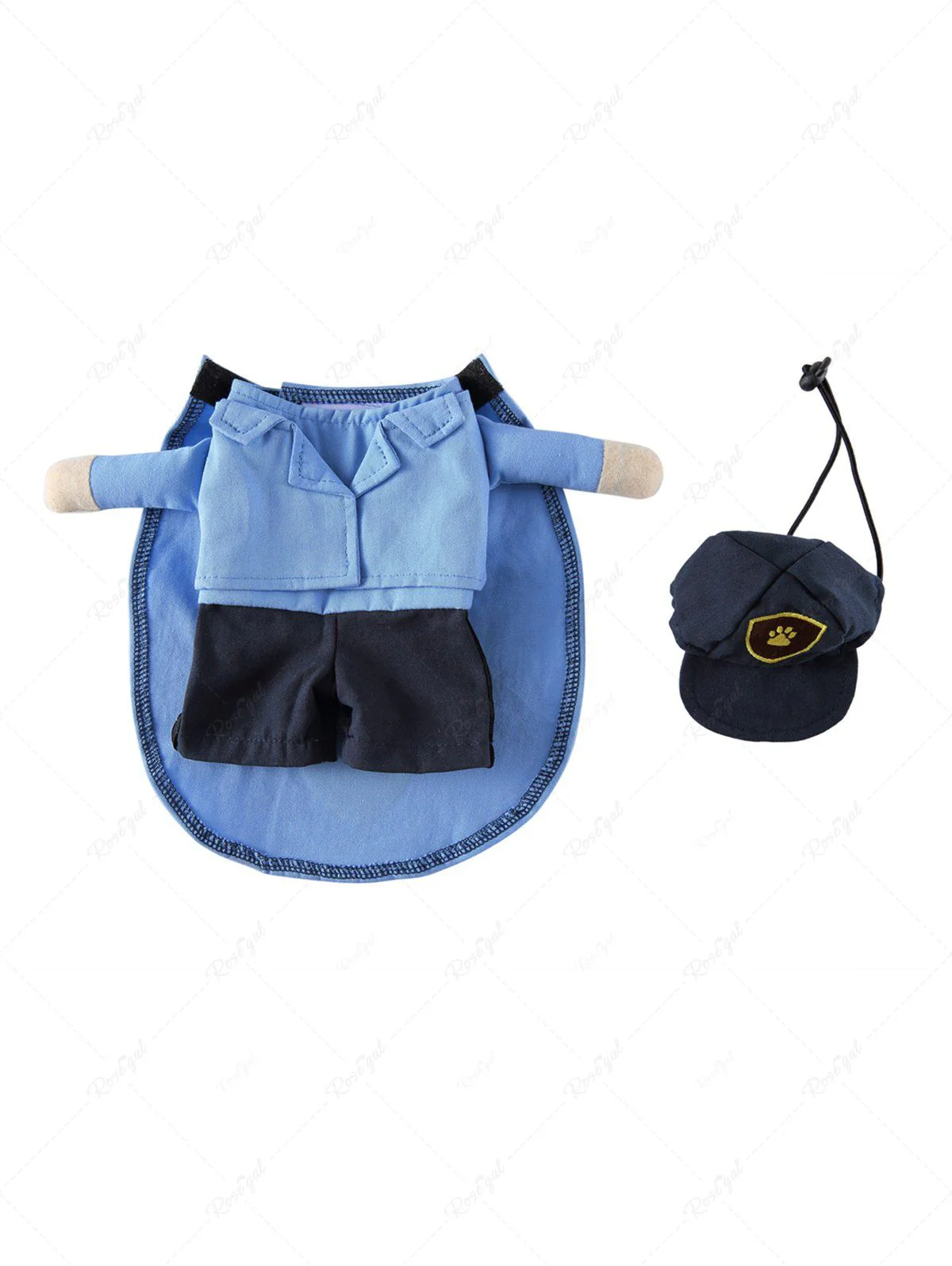 Pet's Foot Printed Shirt Collar Courier Costume Coat With Hat And Box - Image 4