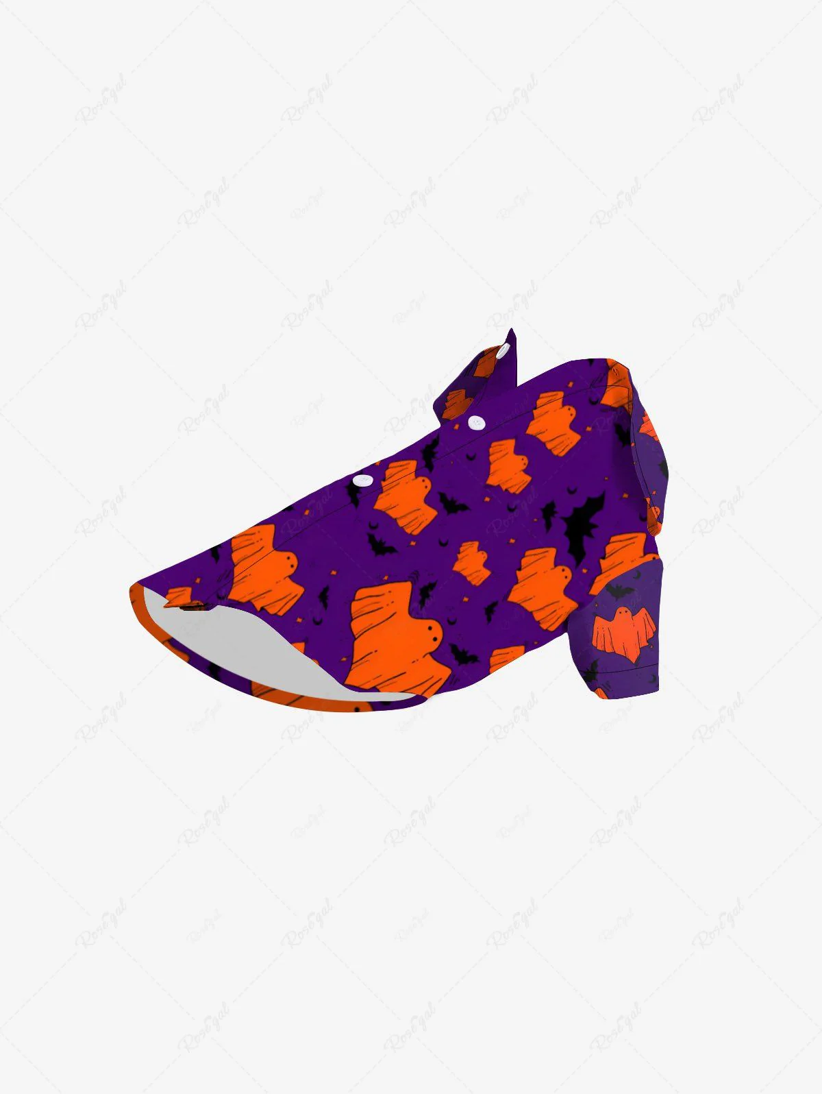 Pet's Halloween Bat Ghost Printed Shirt - Image 3