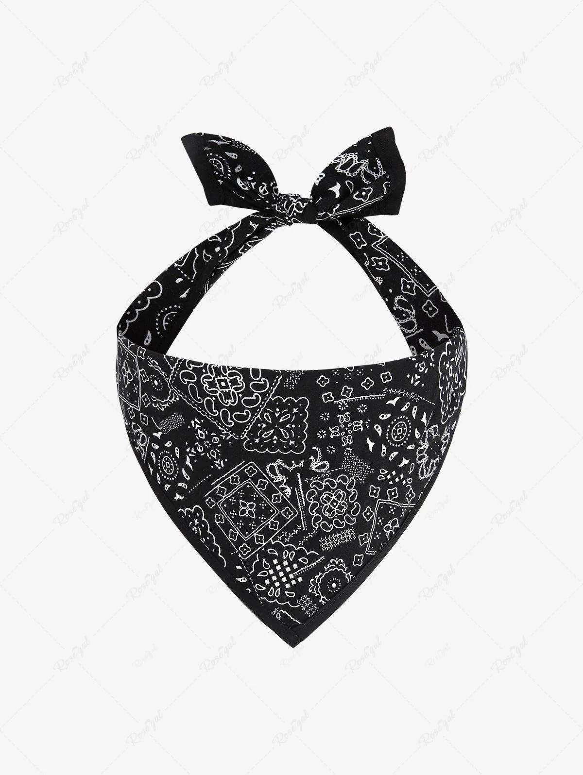 Pet's Paisley Floral Scarf Printed Bibs Bandana - Image 3
