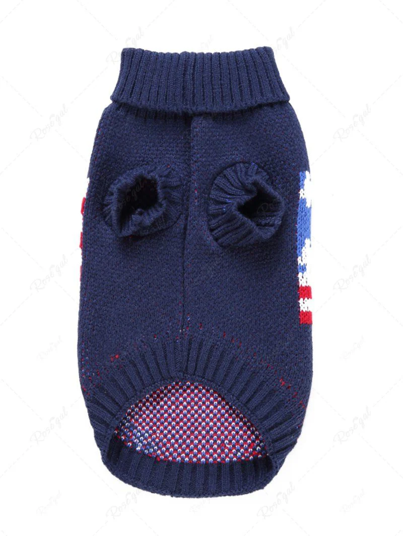 Pet's Patriotic American Flag Printed Sweater - Image 10