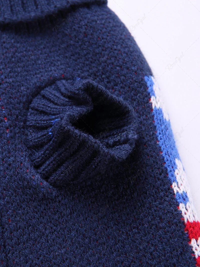 Pet's Patriotic American Flag Printed Sweater - Image 12