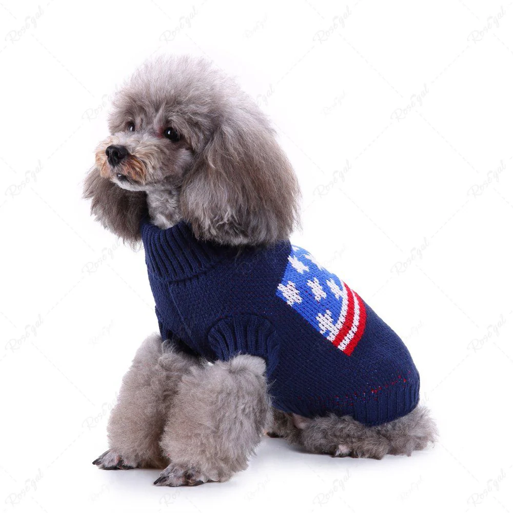 Pet's Patriotic American Flag Printed Sweater - Image 3