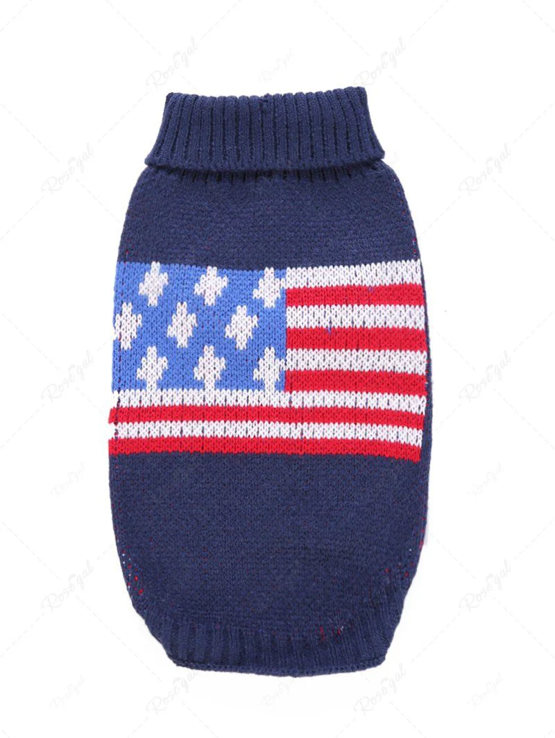Pet's Patriotic American Flag Printed Sweater - Image 9