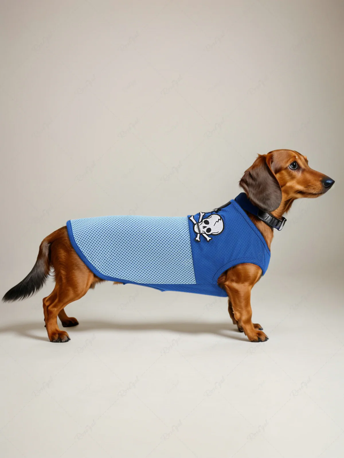 Pet's Skull Appliques Patchwork Breathable Tank Top - Image 3