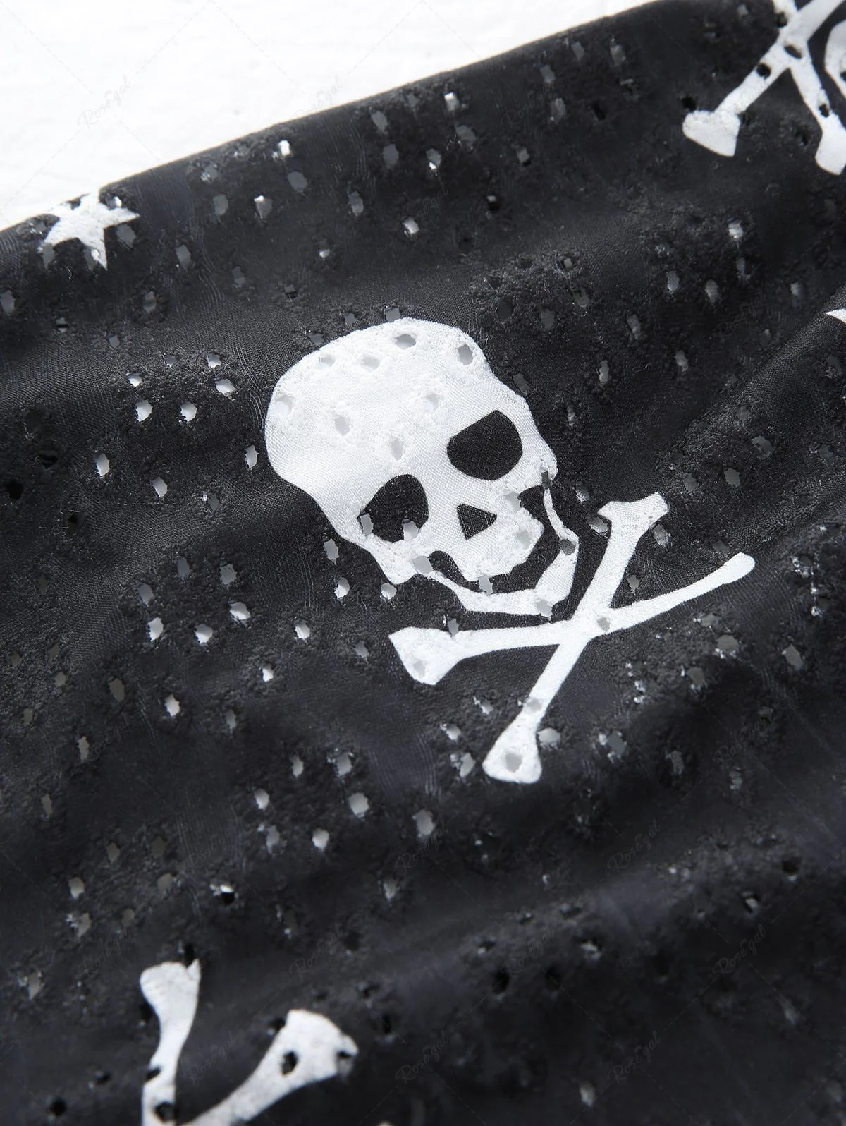 Pet's Halloween Skulls Printed Hollow Out Breathable T-shirt - Image 3