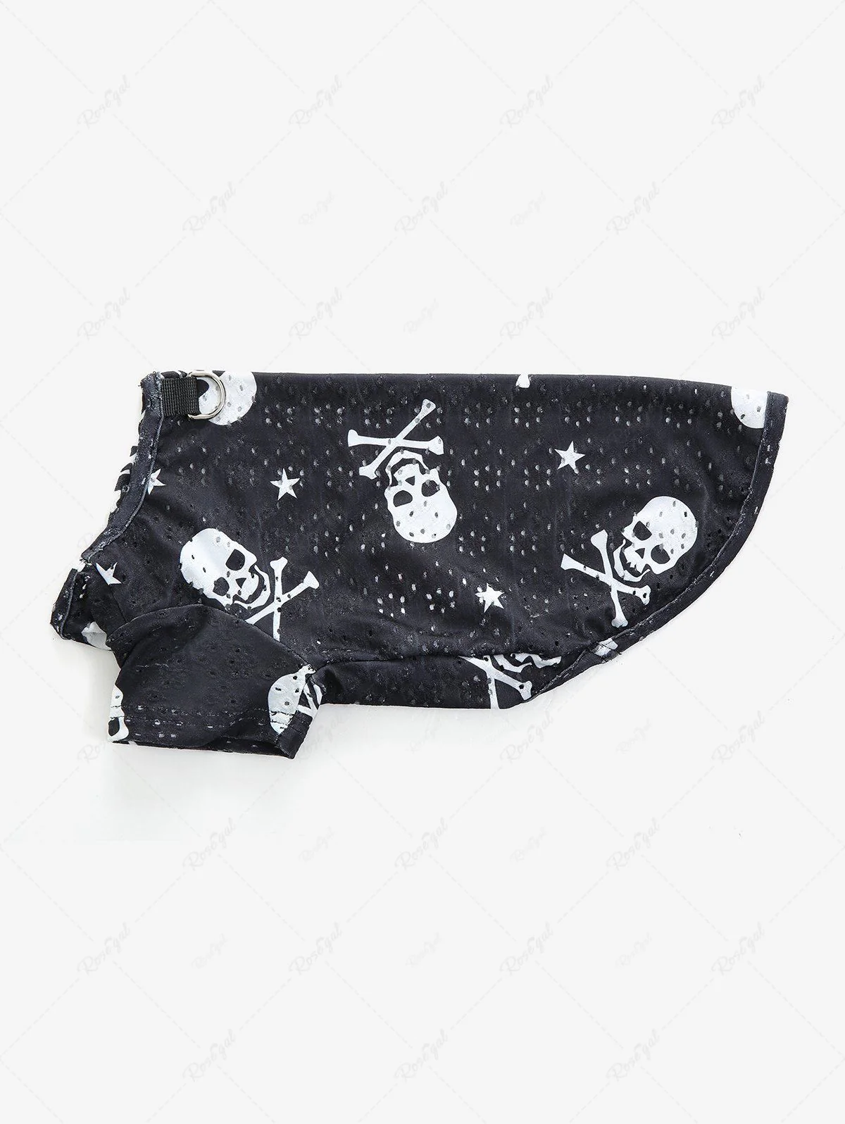 Pet's Halloween Skulls Printed Hollow Out Breathable T-shirt - Image 8