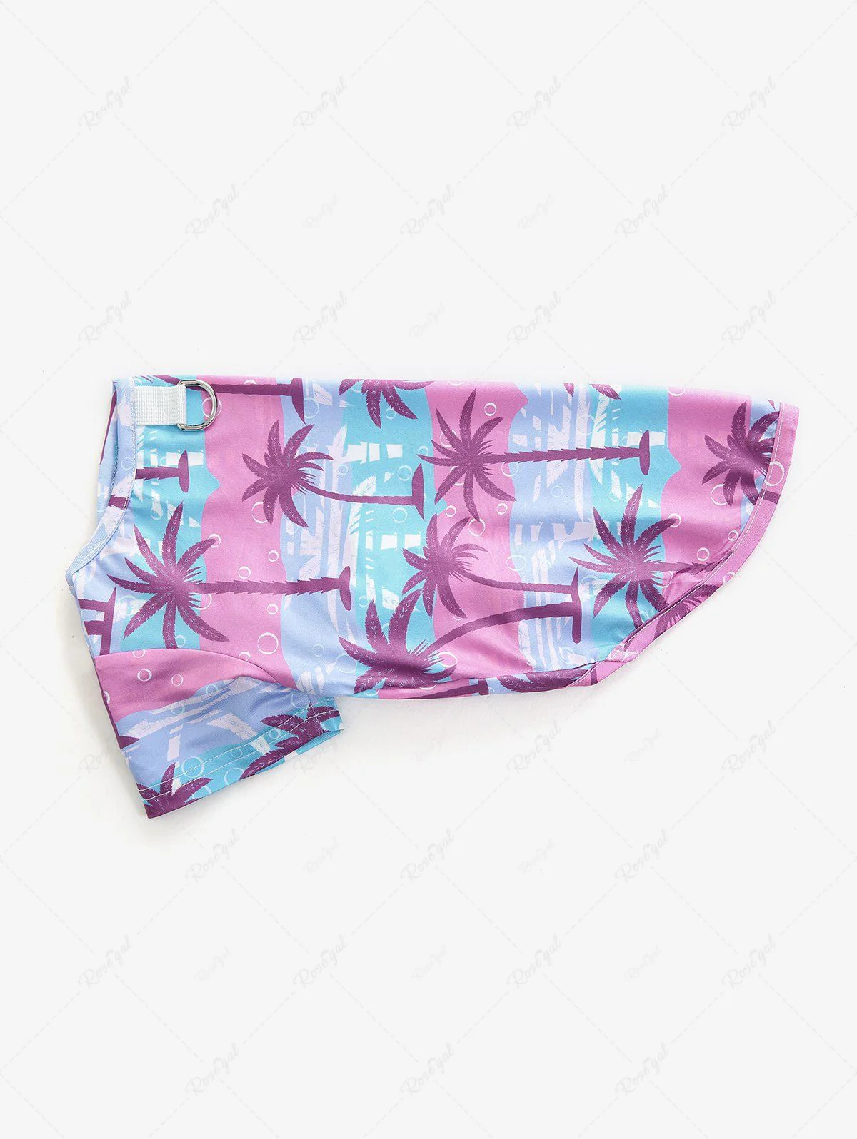 Pet's Tropical Coconut Tree Bubble Colorblock Printed Hawaii T-shirt - Image 7