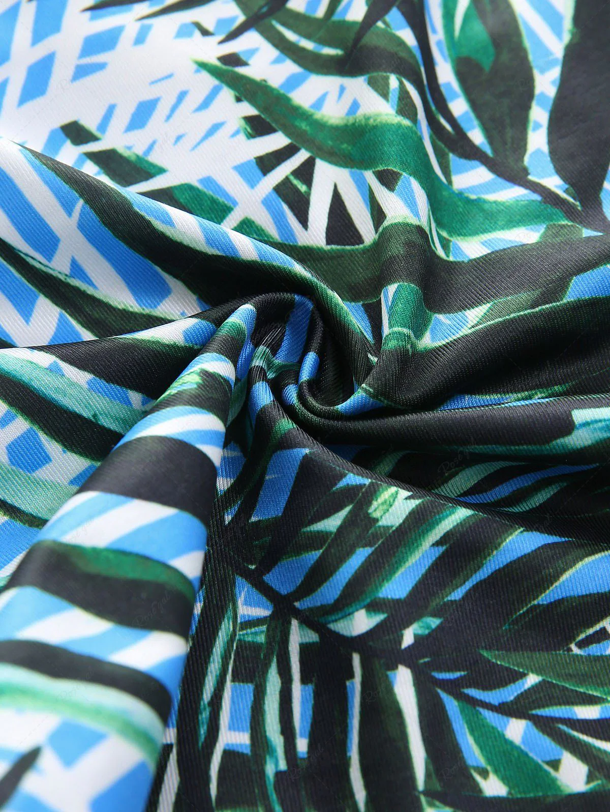Pet's Tropical Leaf Printed Hawaii T-shirt - Image 3